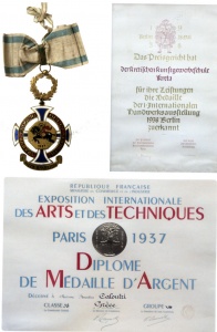 International fair prices and medal.