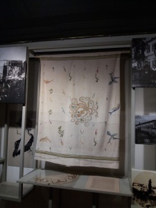 Tablecloth exhibited at the municipal gallery in Chania.