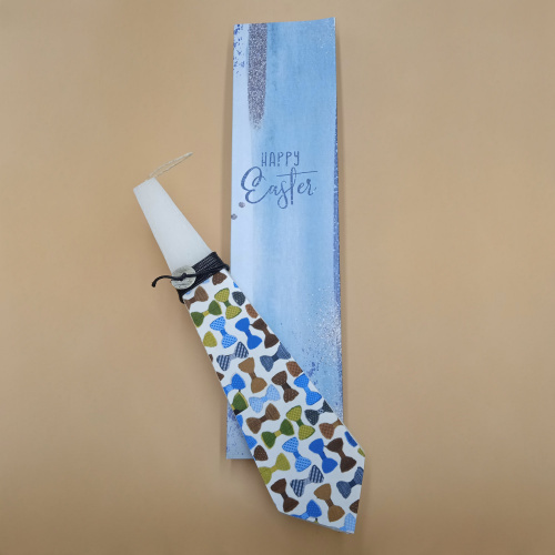Αρωματική λαμπάδα σε σχήμα γραβάτας με παπιγιόν