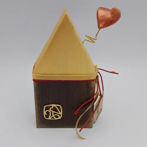 Wooden house with a heart