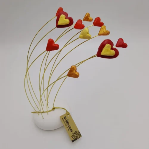 Hearts on round base