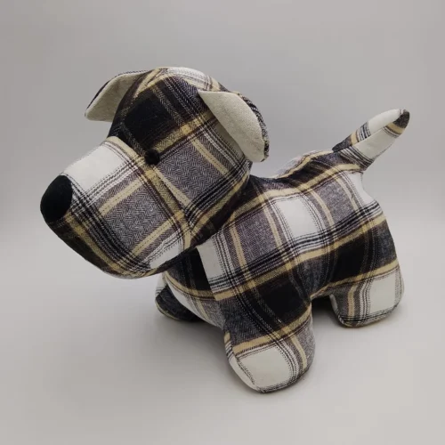 Dog shaped doorstop