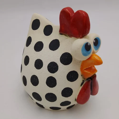 Chicken with polka dots