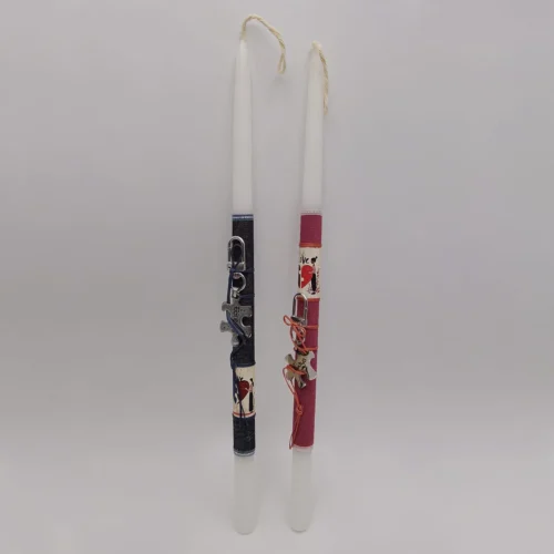 Λαμπάδες για ζευγάρια με μπρελόκ