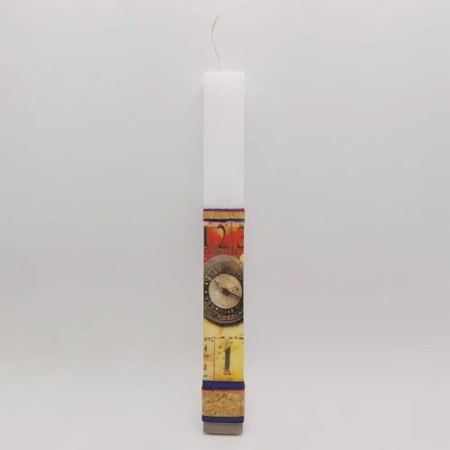 Λαμπάδα με ντεκουπάζ ρολόϊ