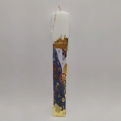 Λαμπάδα με σχέδιο γρανάζια