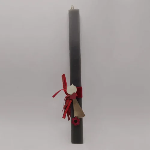 Λαμπάδα με μεταλλική γάτα