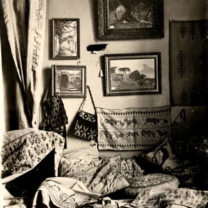 Kaloutsi's first weavings and paintings exhibition in Athens, 1926. Kaloutsi's first weavings and paintings exhibition in Athens, 1926.