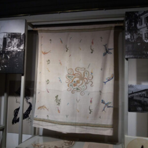 Tablecloth exhibited at the municipal gallery in Chania. Tablecloth exhibited at the municipal gallery in Chania.